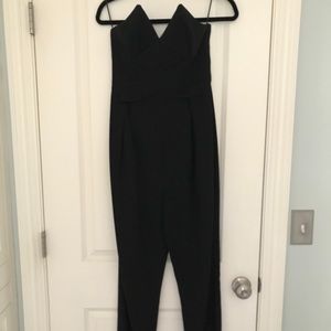 Keepsake Strapless Black Pantsuit